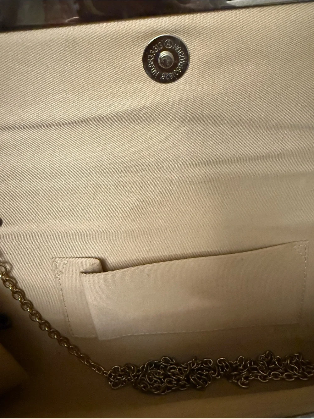 Gold Textured Evening Clutch - Unbranded